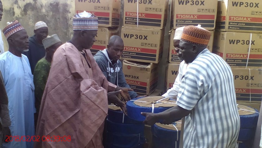 Distribution Of Potable Irrigation Pump And Delivery Hose At Gora Irrigation Scheme For Youth Empowerment